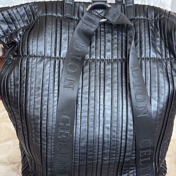 Celine Dion Extra Large Convertible Bag Crossbody Backpack Tote Vegan Leather - Picture 8 of 14